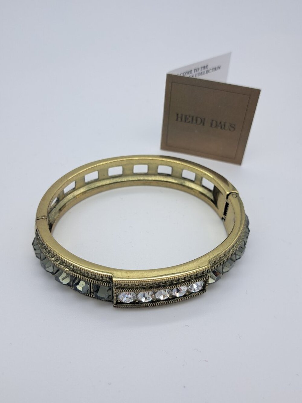 Heidi Daus Vintage Crystal Gold Plated Bangle